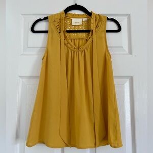Maeve Gold Embellished Sleeveless Blouse